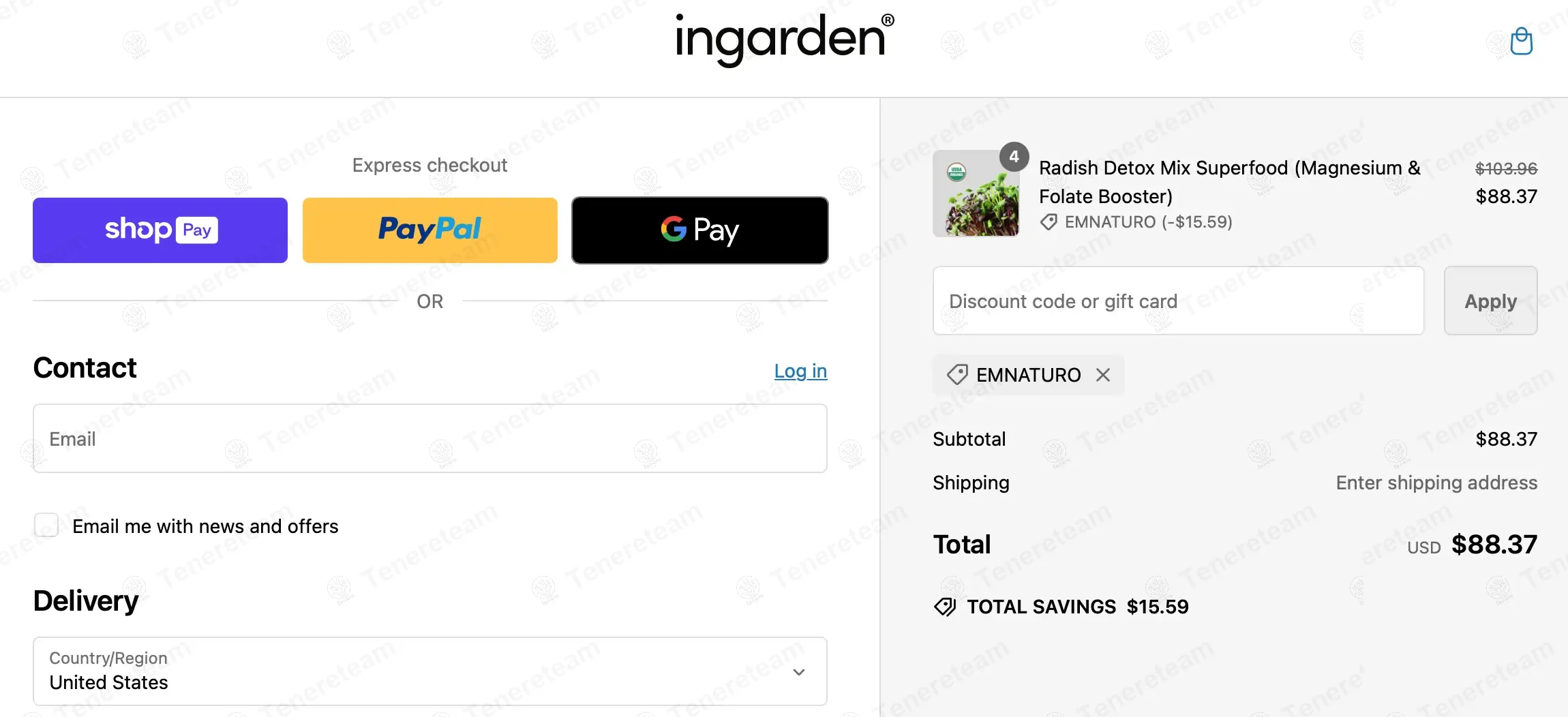 Ingarden coupon code: 15% off with EMNATURO. Tested and valid as 1 year ago.