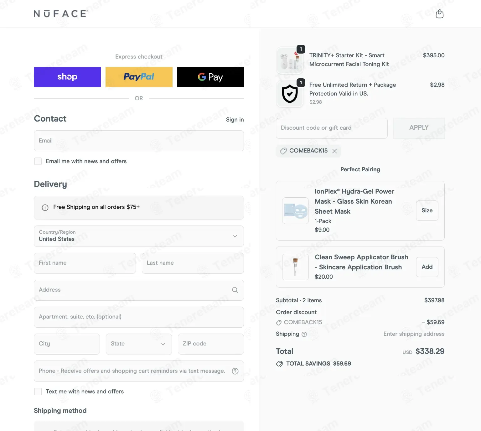 NuFACE coupon code: 15% off with COMEBACK15. Tested and valid as 2 weeks ago.