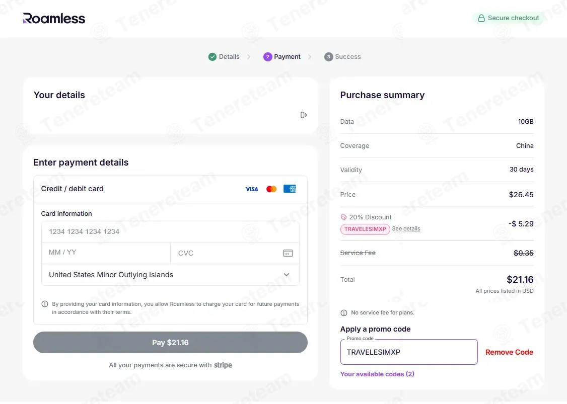 Roamless coupon code: 20% off with TRAVELESIMXP. Tested and valid as 3 weeks ago.
