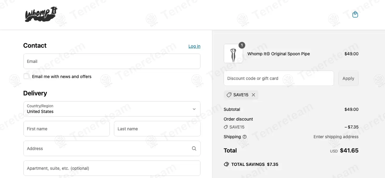 Whomp It Glass coupon code: 15% off with SAVE15. Tested and valid as 1 year ago.