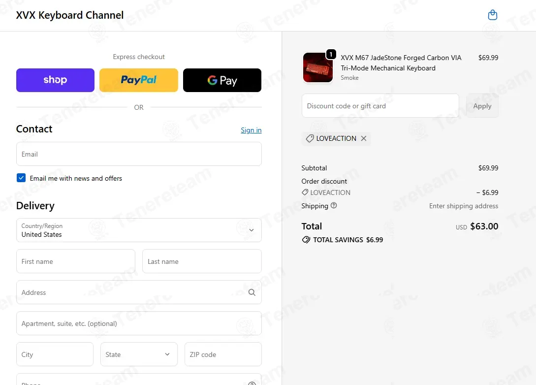 Xvx Keyboard coupon code: 10% off with LOVEACTION. Tested and valid as 6 days ago.