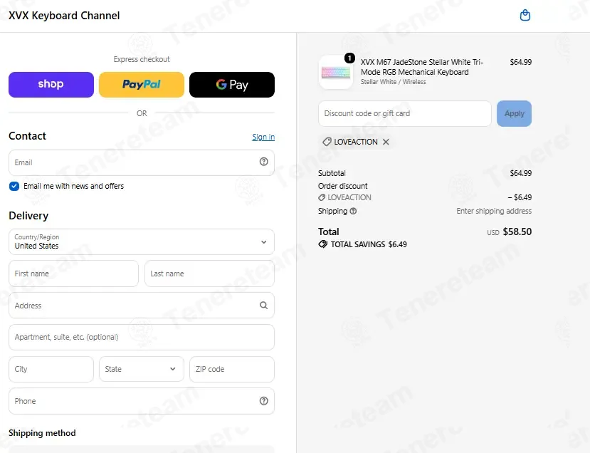 Xvx Keyboard coupon code: 10% off with LOVEACTION. Tested and valid as 6 days ago.