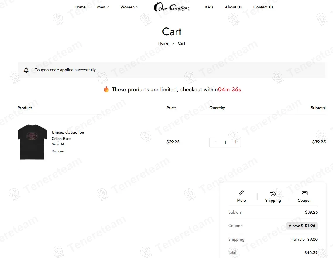 Our Creation Shop coupon code: 5% off with SAVE5. Tested and valid as 1 year ago.