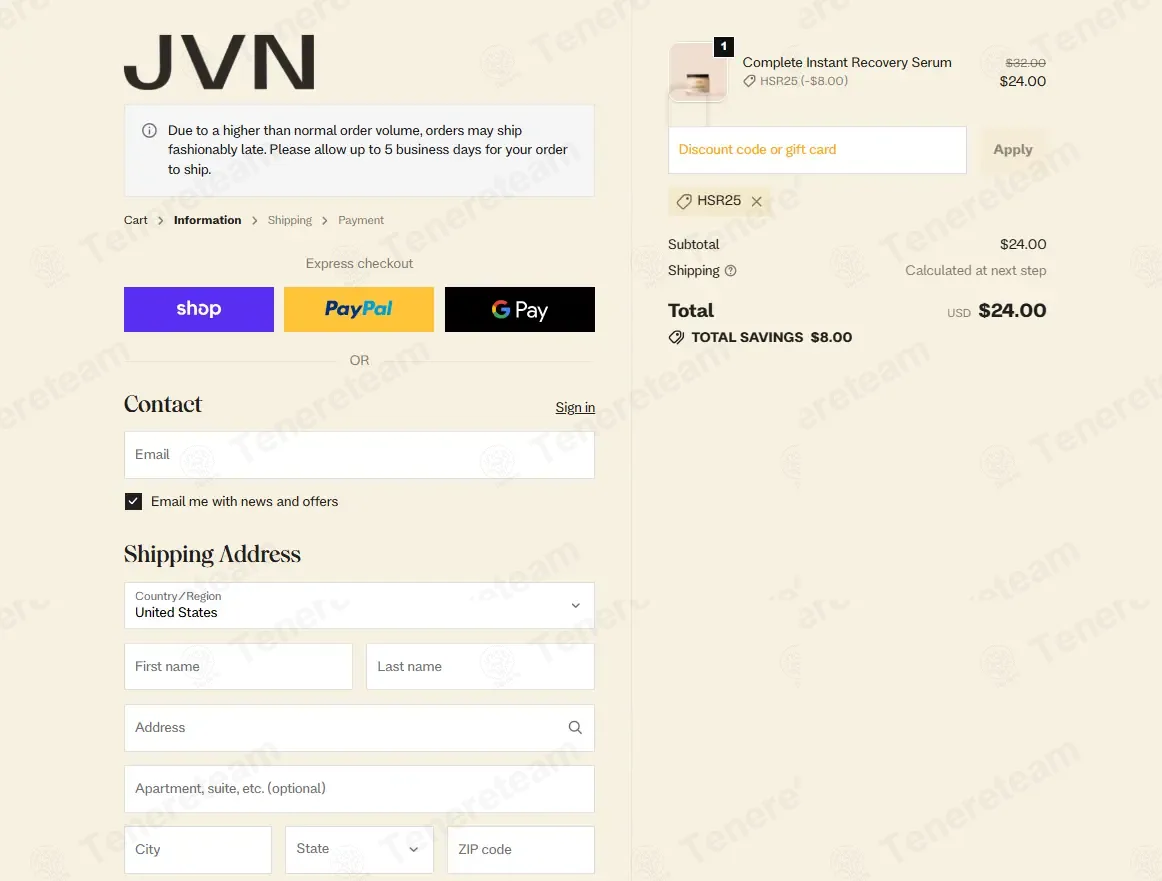 JVN Hair coupon code: 25% off with HSR25. Tested and valid as 6 months ago.