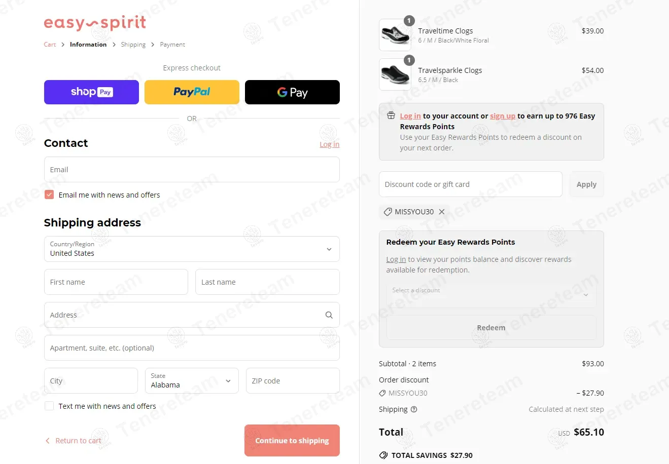 Easy Spirit coupon code: 30% off with missyou30. Tested and valid as 1 year ago.