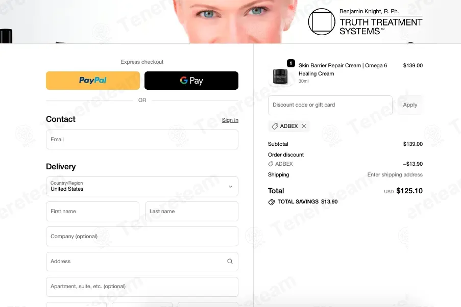 Truth Treatments coupon code: 10% off with ADBEX. Tested and valid as 2 months ago.