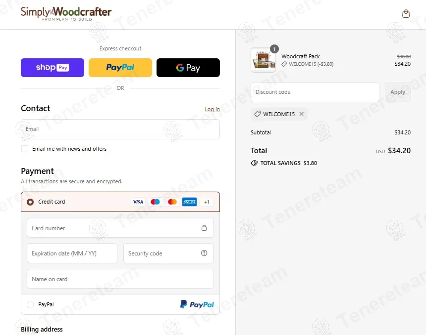 Simply Wood Crafter coupon code: 10% off with WELCOME15. Tested and valid as 1 year ago.