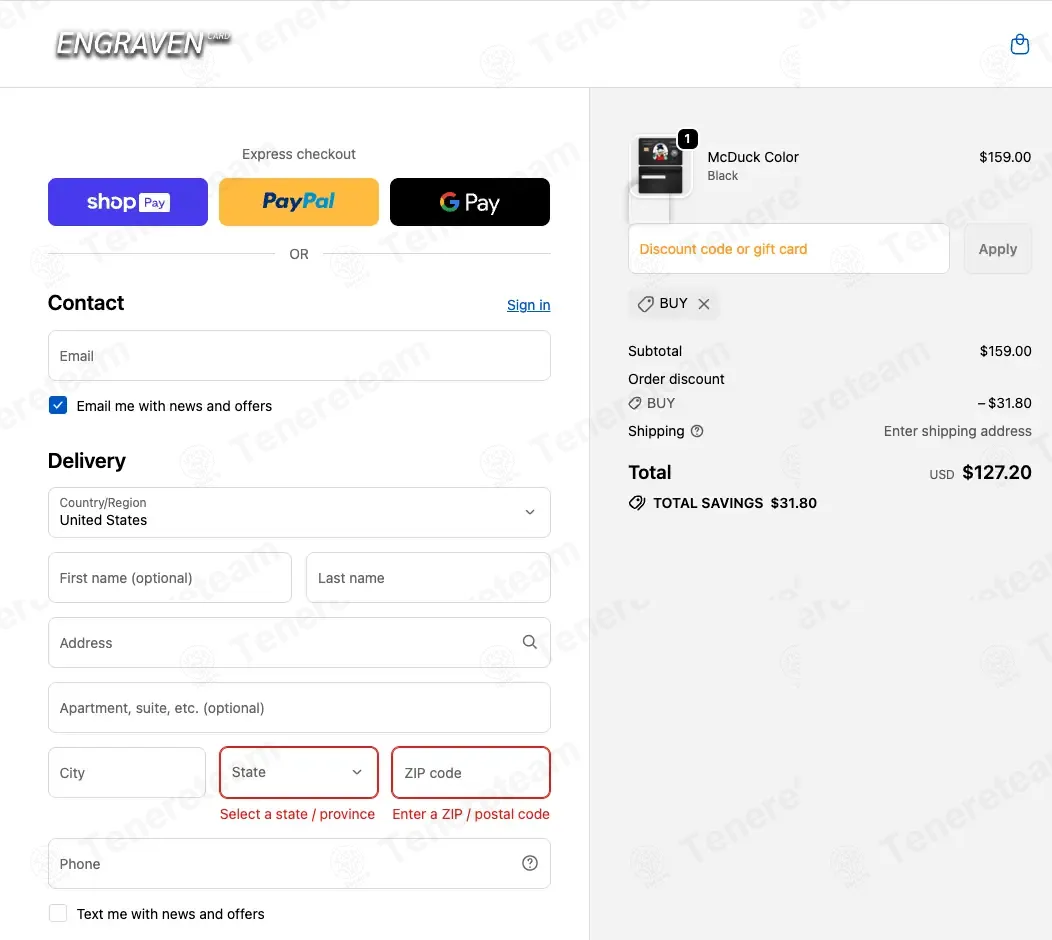 Engraven coupon code: 20% off with BUY. Tested and valid as 1 month ago.
