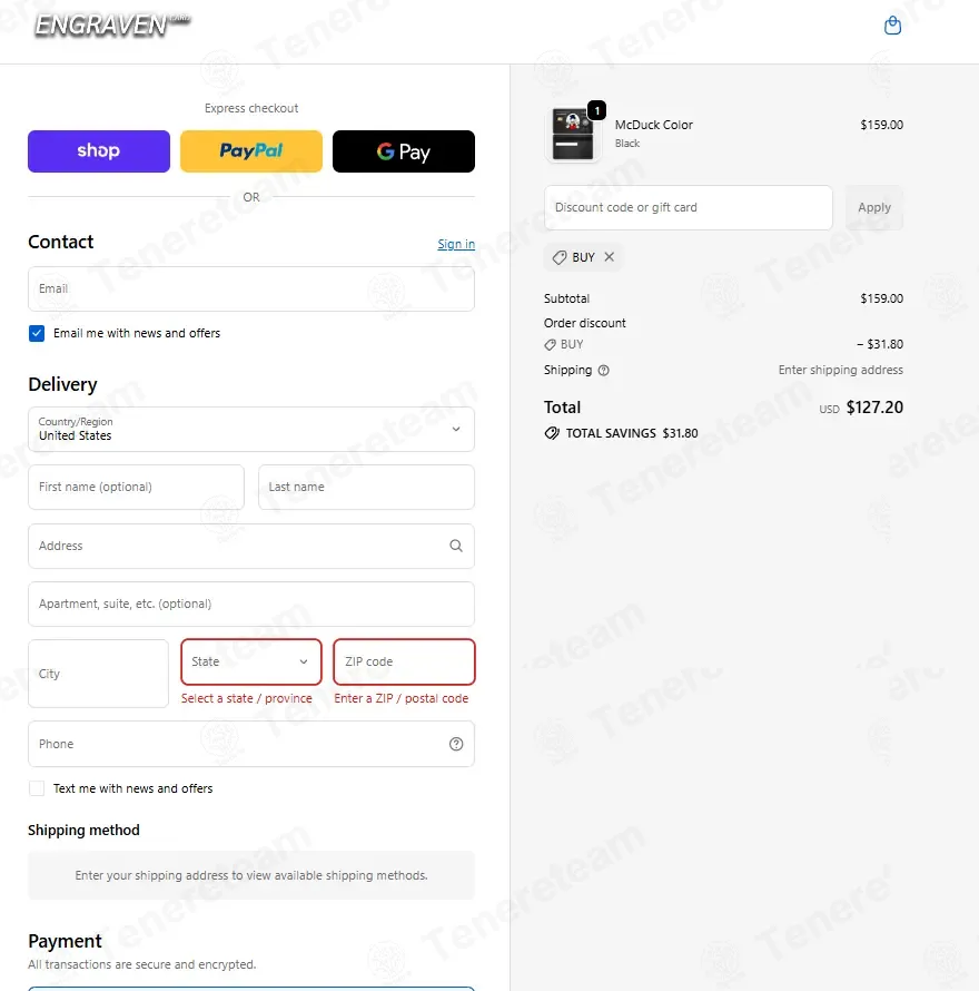 Engraven coupon code: 20% off with BUY. Tested and valid as 1 month ago.