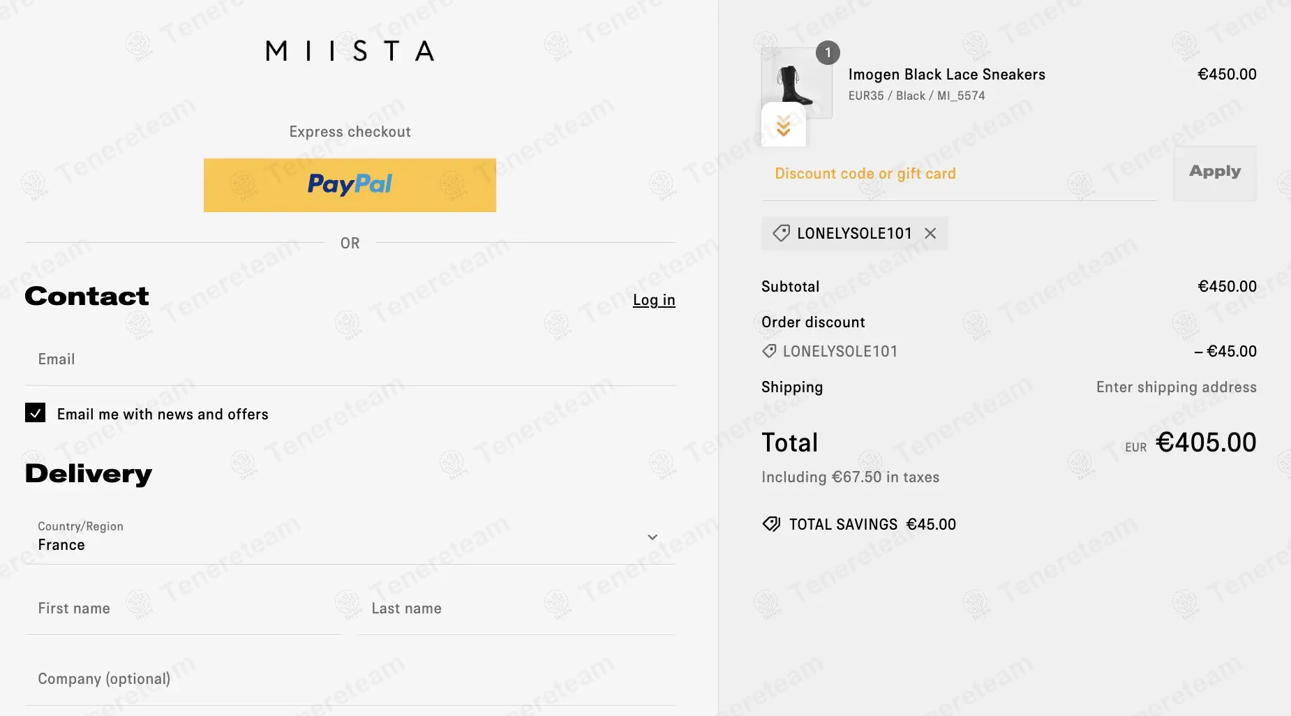 Miista coupon code: 10% off with LONELYSOLE10. Tested and valid as 8 months ago.