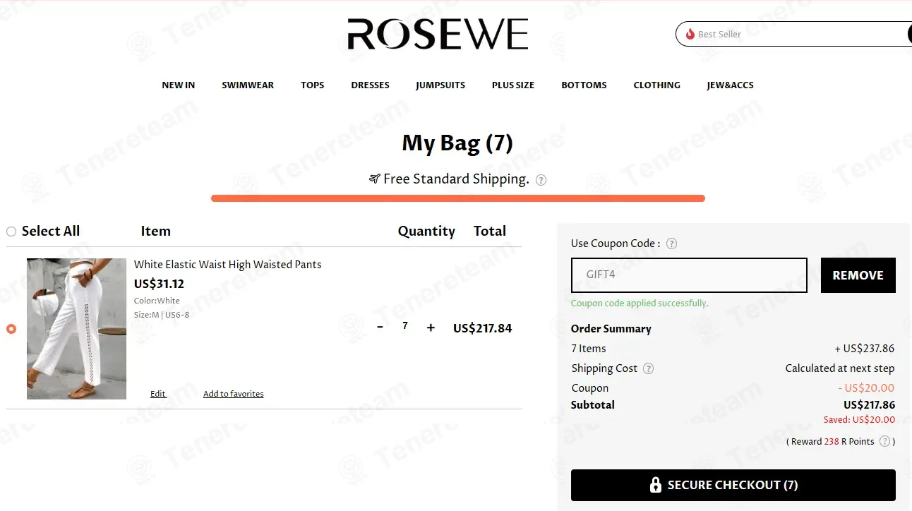 Rosewe coupon code: $20 off with GIFT4. Tested and valid as 2 weeks ago.