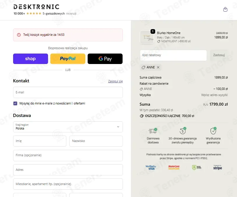 Desktronic PL coupon code: 32% off with ANNE. Tested and valid as 7 months ago.