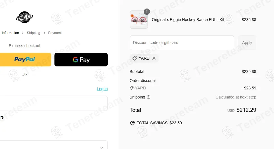 Hockey Sauce Kit coupon code: 10% off with YARD. Tested and valid as 1 year ago.
