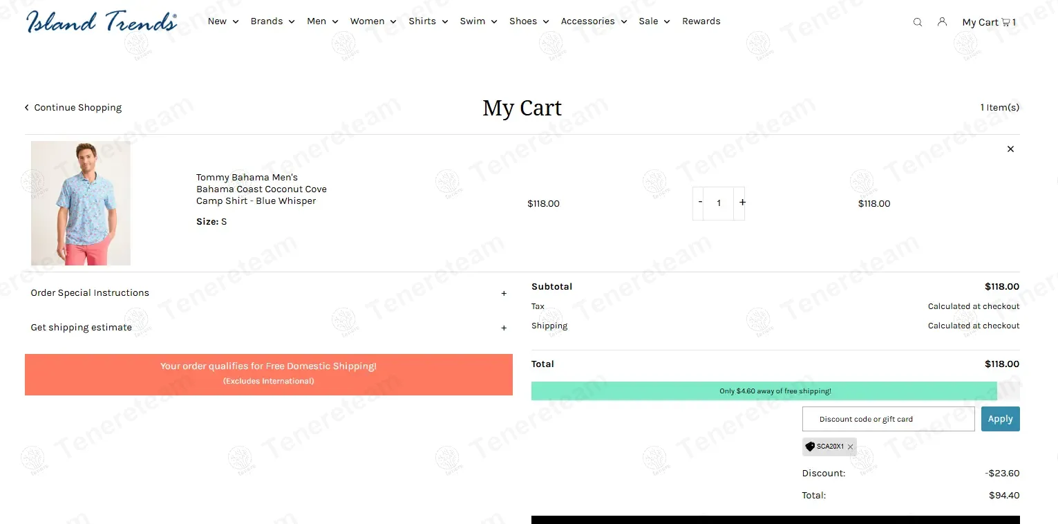 Island Trends coupon code: 20% off with SCA20X1. Tested and valid as 1 year ago.
