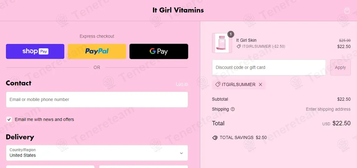 It Girl Vitamins coupon code: 10% off with ITGIRLSUMMER. Tested and valid as 1 year ago.