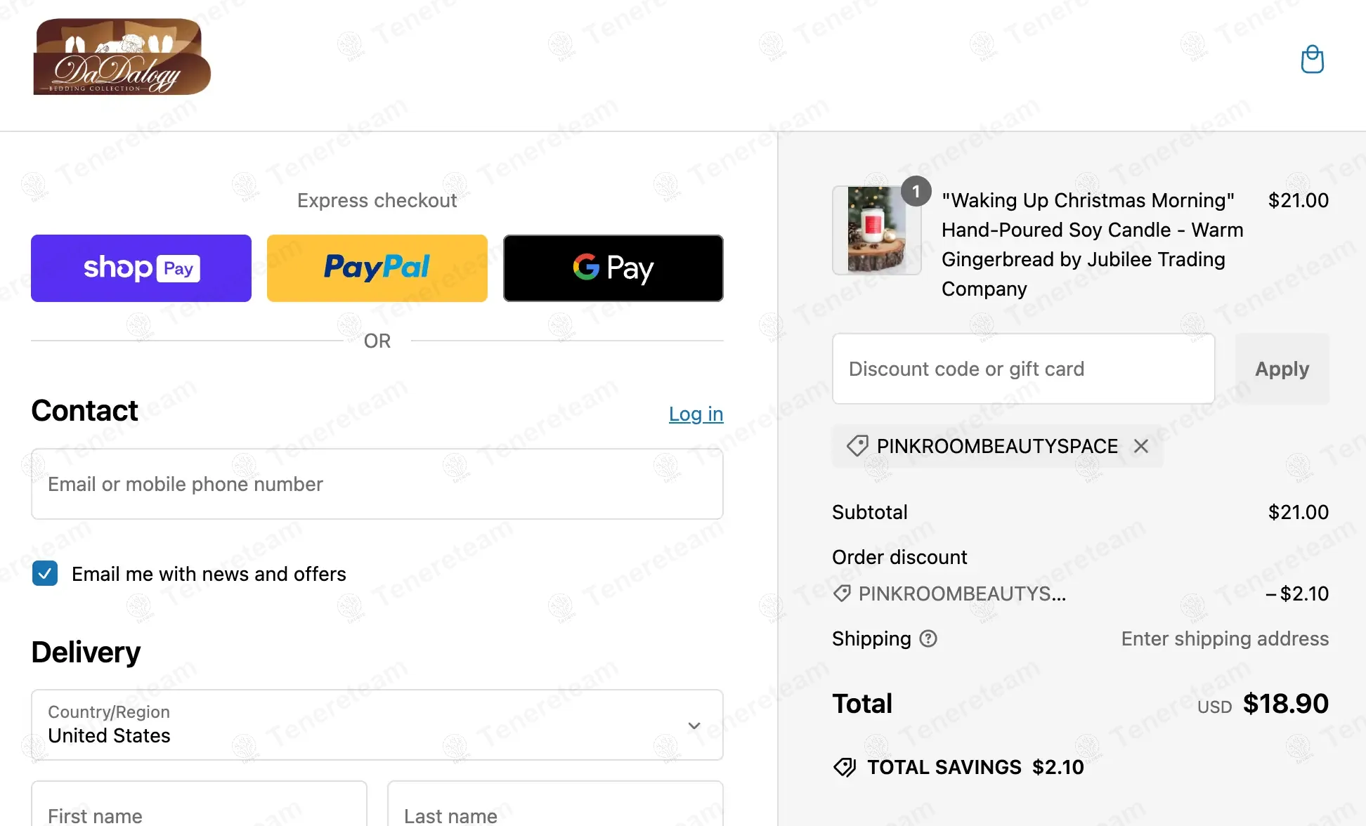 Dadalogy coupon code: 30% off with PINKROOMBEAUTYSPACE. Tested and valid as 1 year ago.
