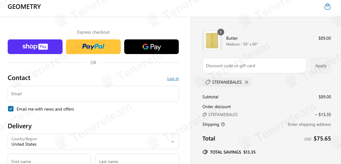 Geometry coupon code: 15% off with STEFANIEBALES. Tested and valid as 1 year ago.