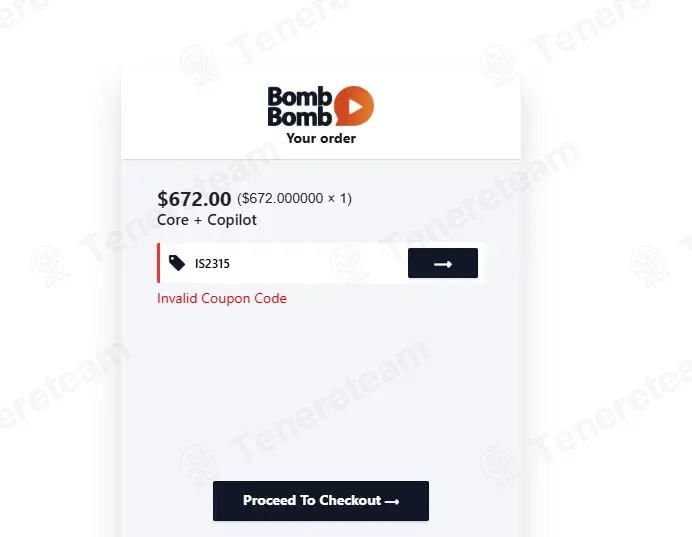 BombBomb coupon code: 15% off with IS2315. Tested and valid as 3 weeks ago.