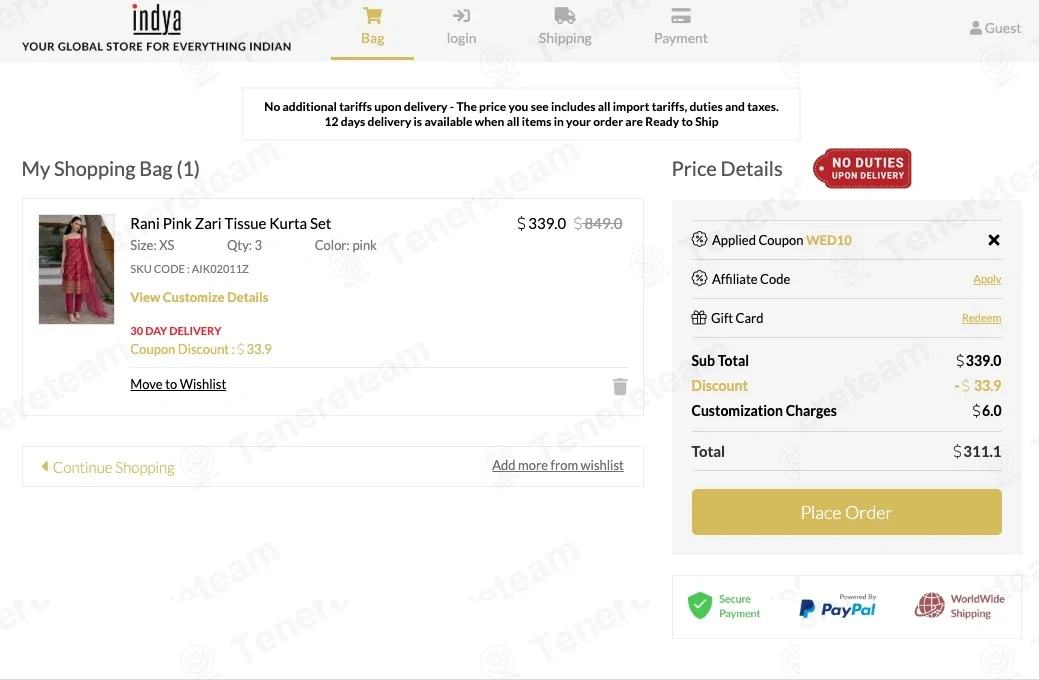 Faballey apply coupon code