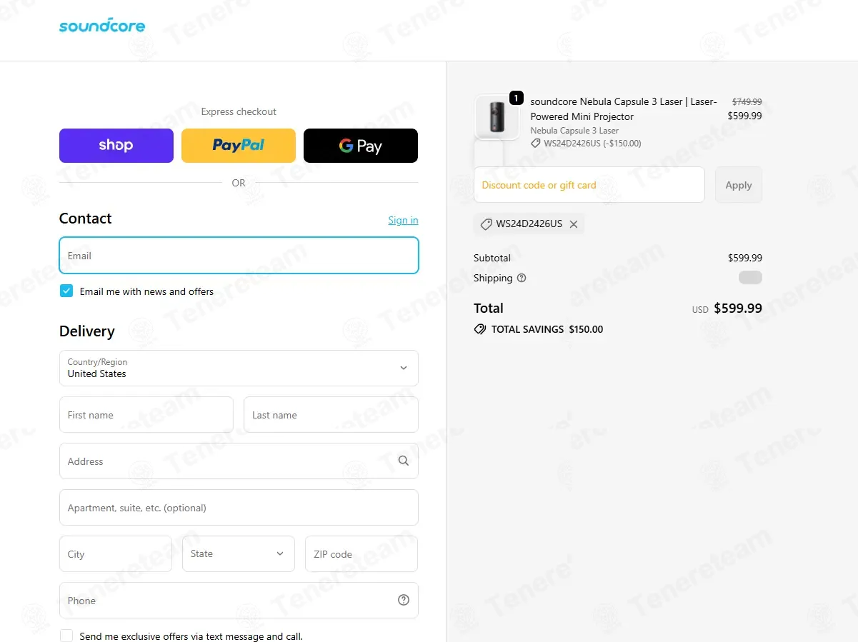 Nebula coupon code: $150 off with WS24D2426US. Tested and valid as 1 month ago.
