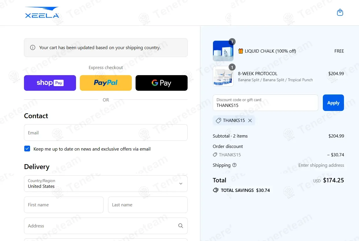 Xeela Fitness apply coupon code