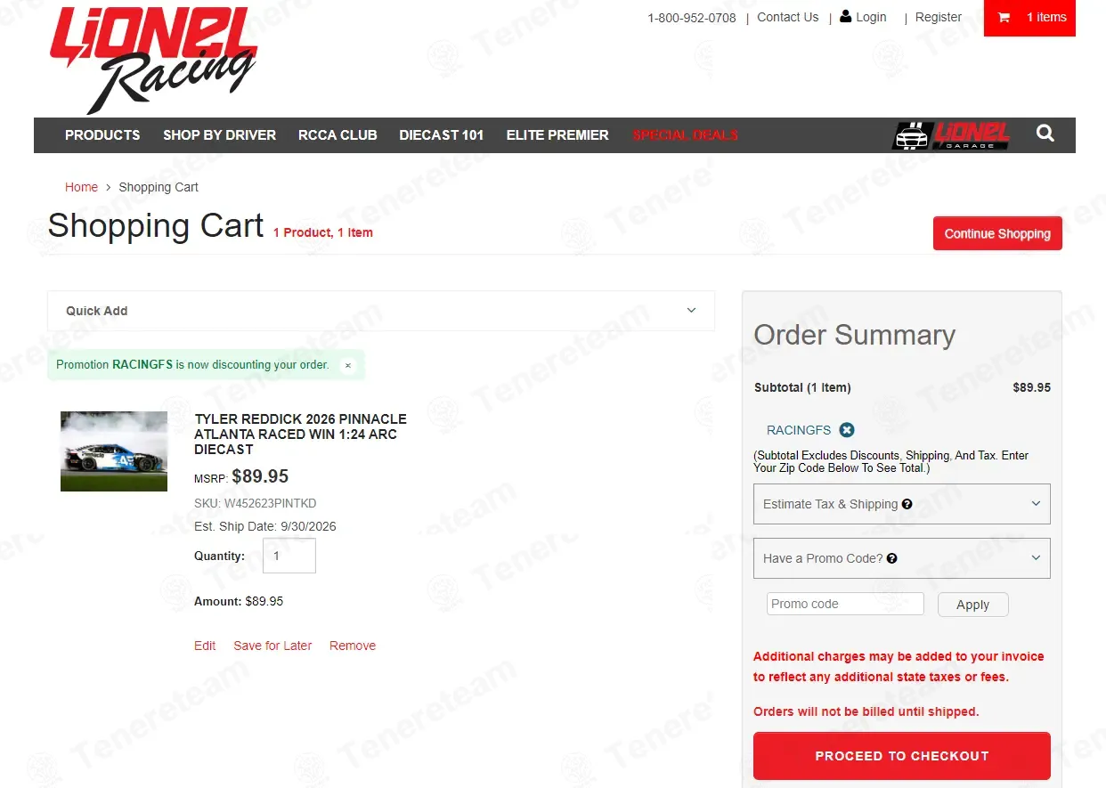 Lionel Racing coupon code: Sale off with RACINGFS. Tested and valid as 3 months ago.