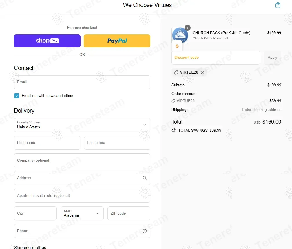 We Choose Virtues coupon code: 20% off with VIRTUE20. Tested and valid as 11 months ago.
