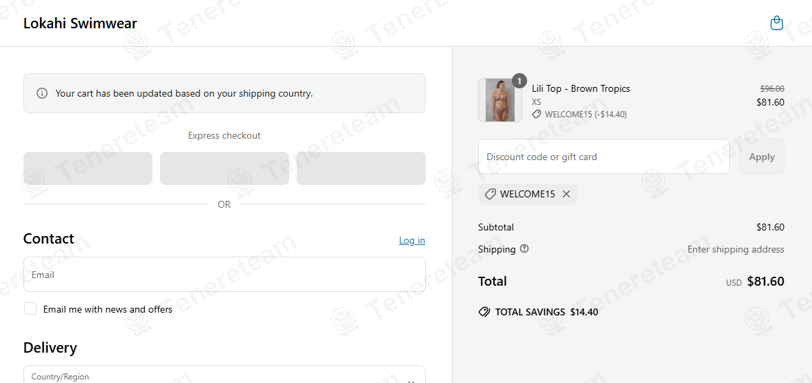 Lokahi Swimwear coupon code: 15% off with WELCOME15. Tested and valid as 1 year ago.