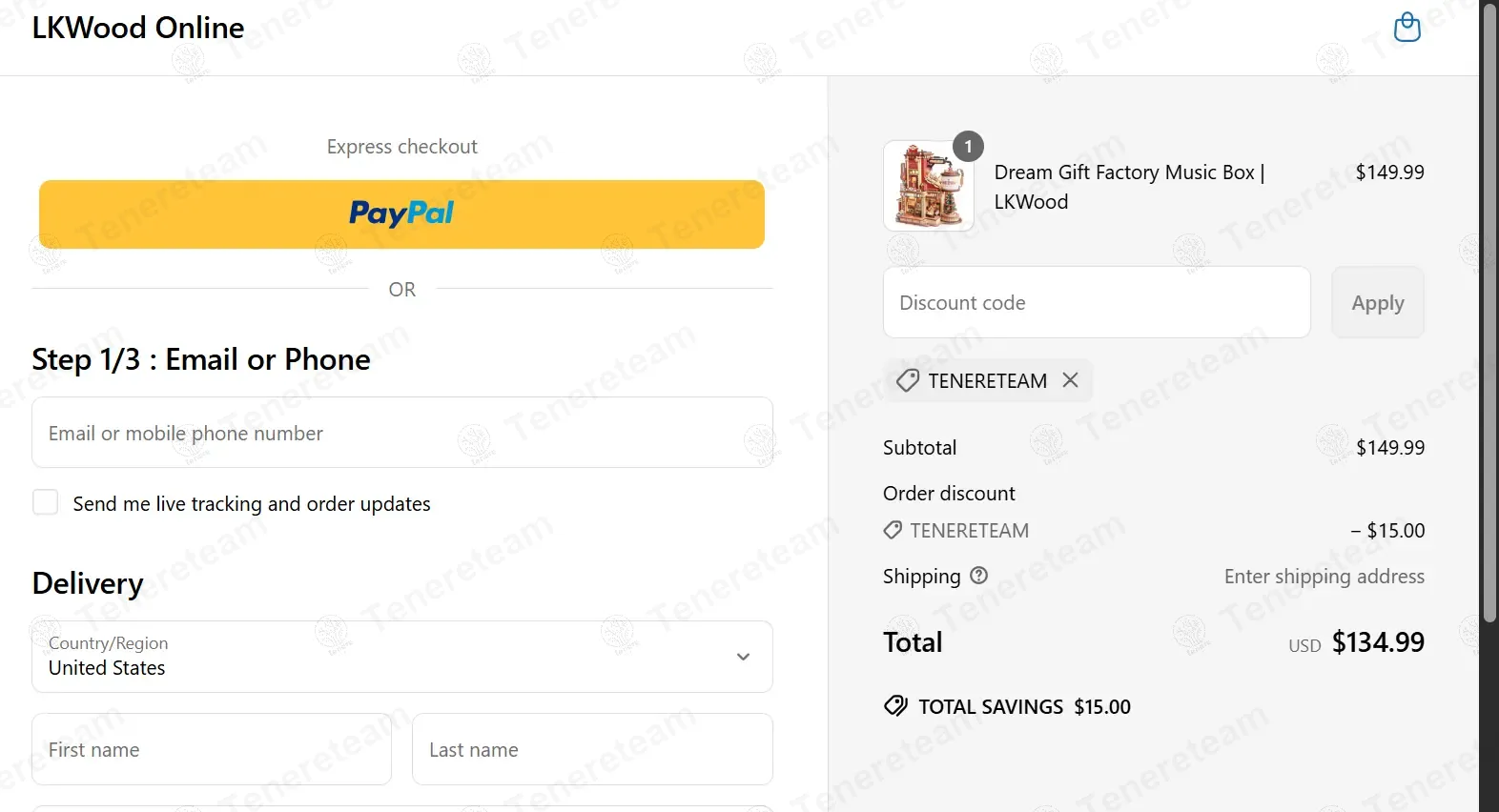 LK Wood Online coupon code: 10% off with TENERETEAM. Tested and valid as 1 year ago.