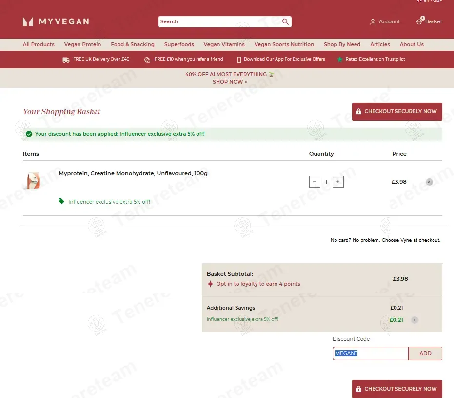 Myvegan coupon code: $5 off with MEGANT. Tested and valid as 8 months ago.