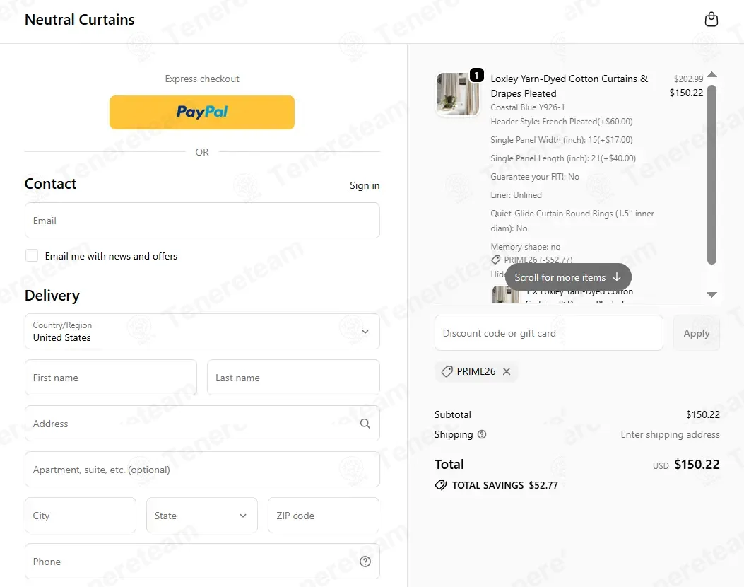 Neutral Curtains coupon code: 26% off with PRIME26. Tested and valid as 2 weeks ago.