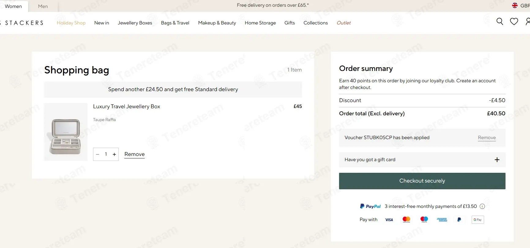 Stackers coupon code: 10% off with STUBK0SCP. Tested and valid as 1 month ago.