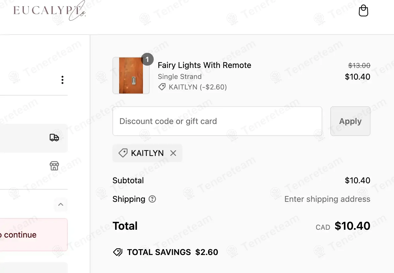 Eucalypt Co. coupon code: 20% off with KAITLYN. Tested and valid as 1 year ago.