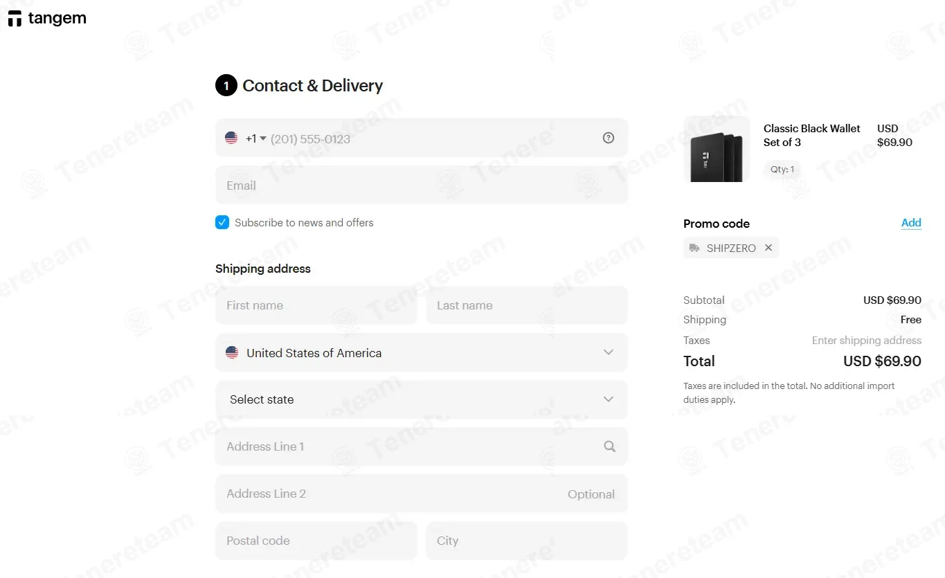 Tangem apply coupon code