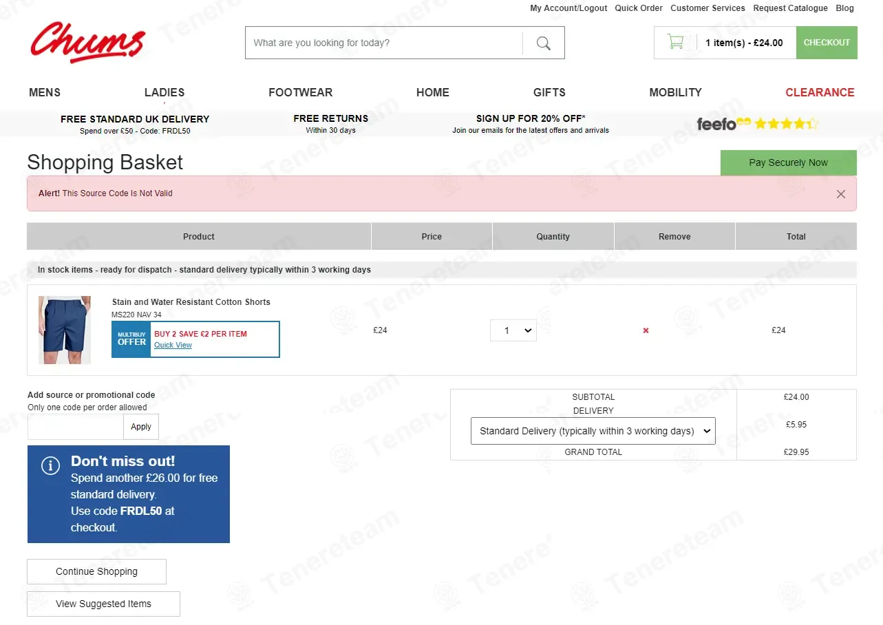 Chums UK coupon code: 20% off with RSMM20. Tested and valid as 1 month ago.