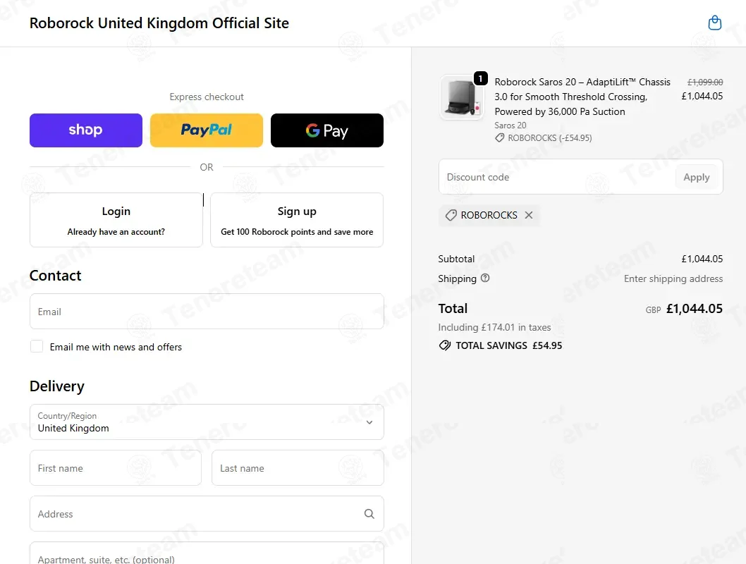 Roborock UK coupon code: 5% off with ROBOROCKS. Tested and valid as 1 day ago.