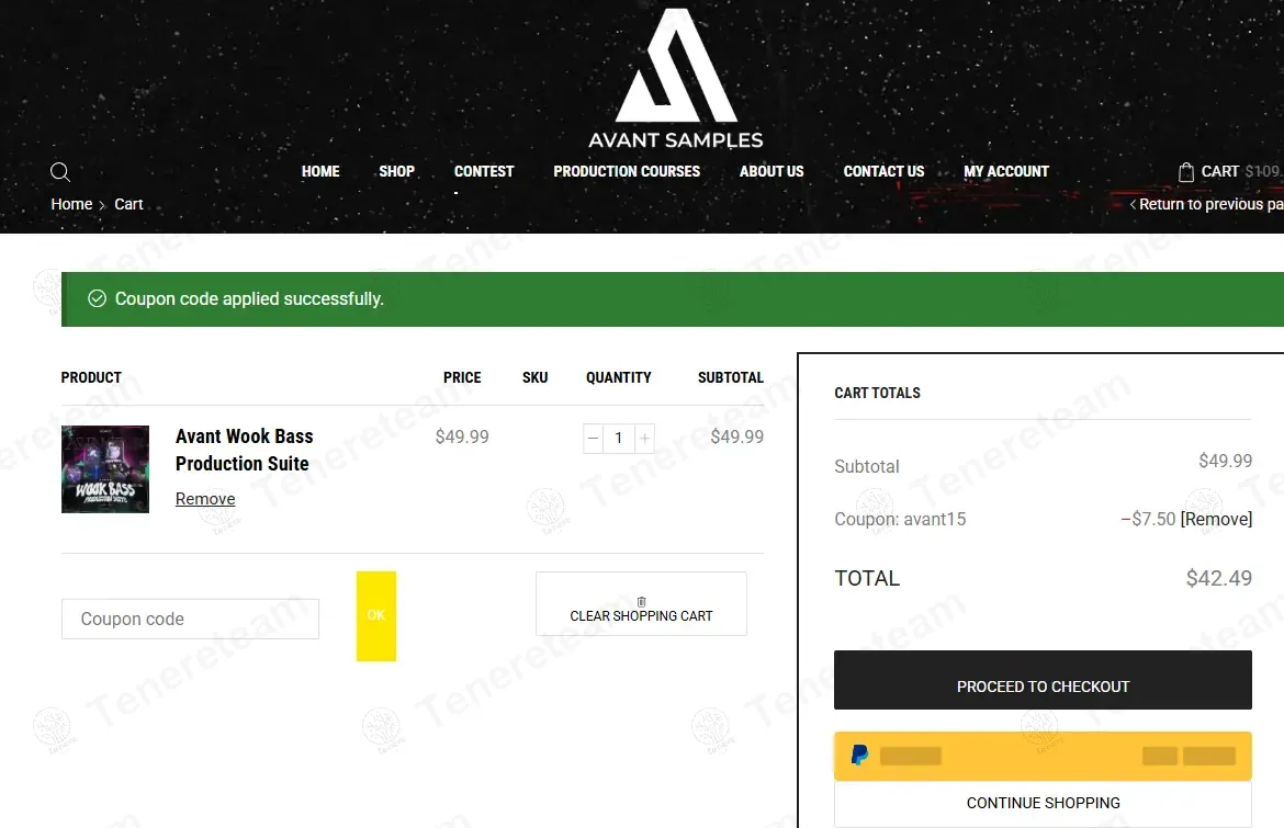 Avant Samples coupon code: 15% off with AVANT15. Tested and valid as 1 year ago.