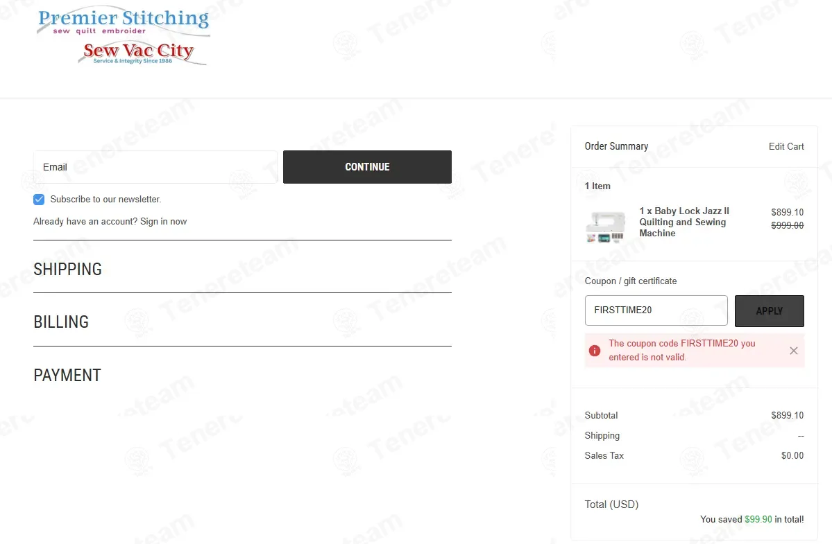 Sew Vac Direct coupon code: 20% off with FIRSTTIME20. Tested and valid as 1 month ago.