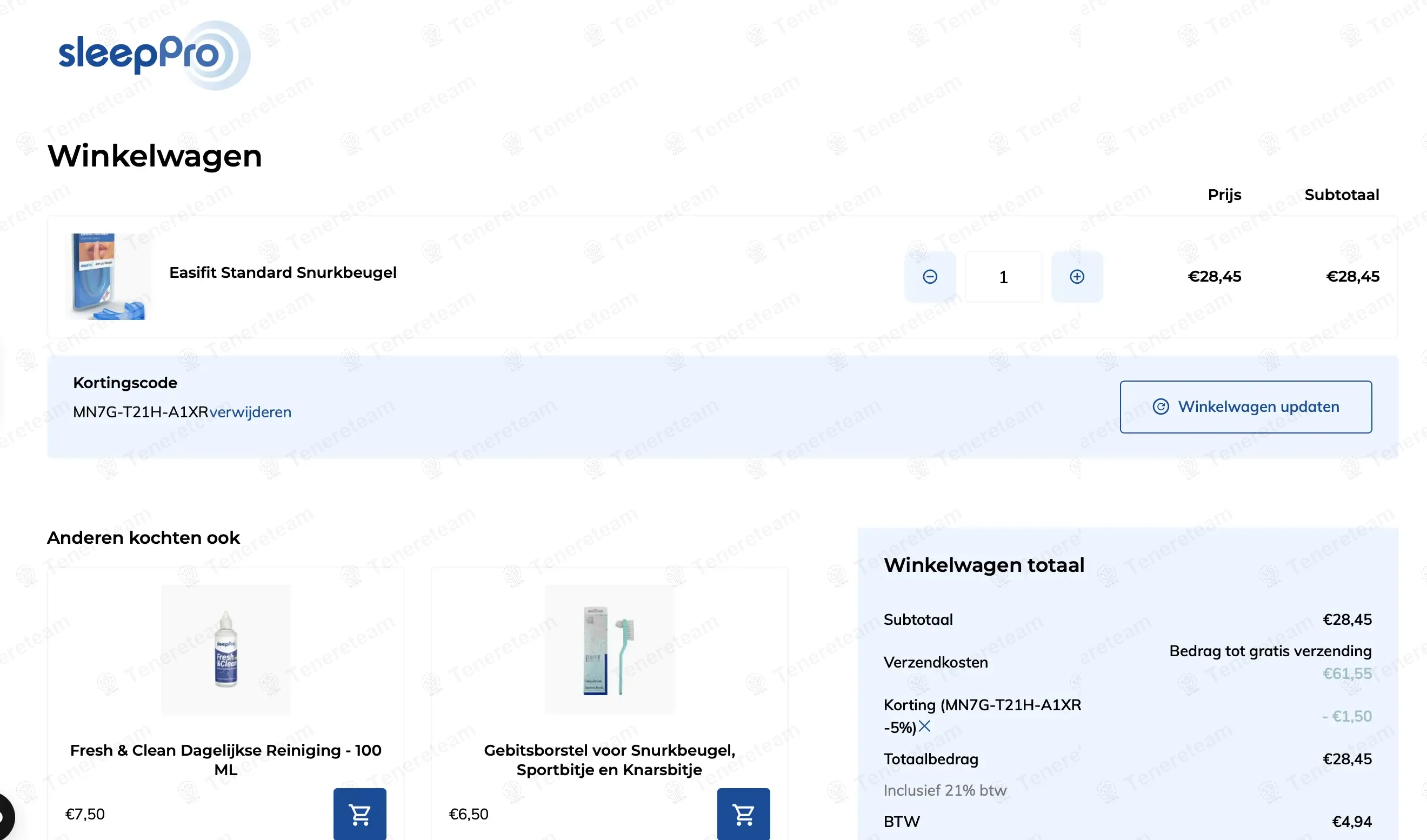 Sleeppro EU coupon code: 5% off with MN7G-T21H-A1XR. Tested and valid as 1 year ago.