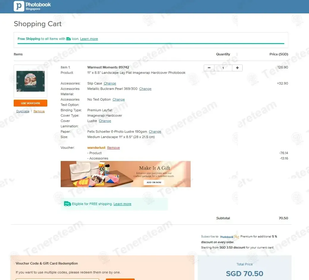 Photobook Singapore coupon code: 15% off with wanderlust. Tested and valid as 8 minutes ago.