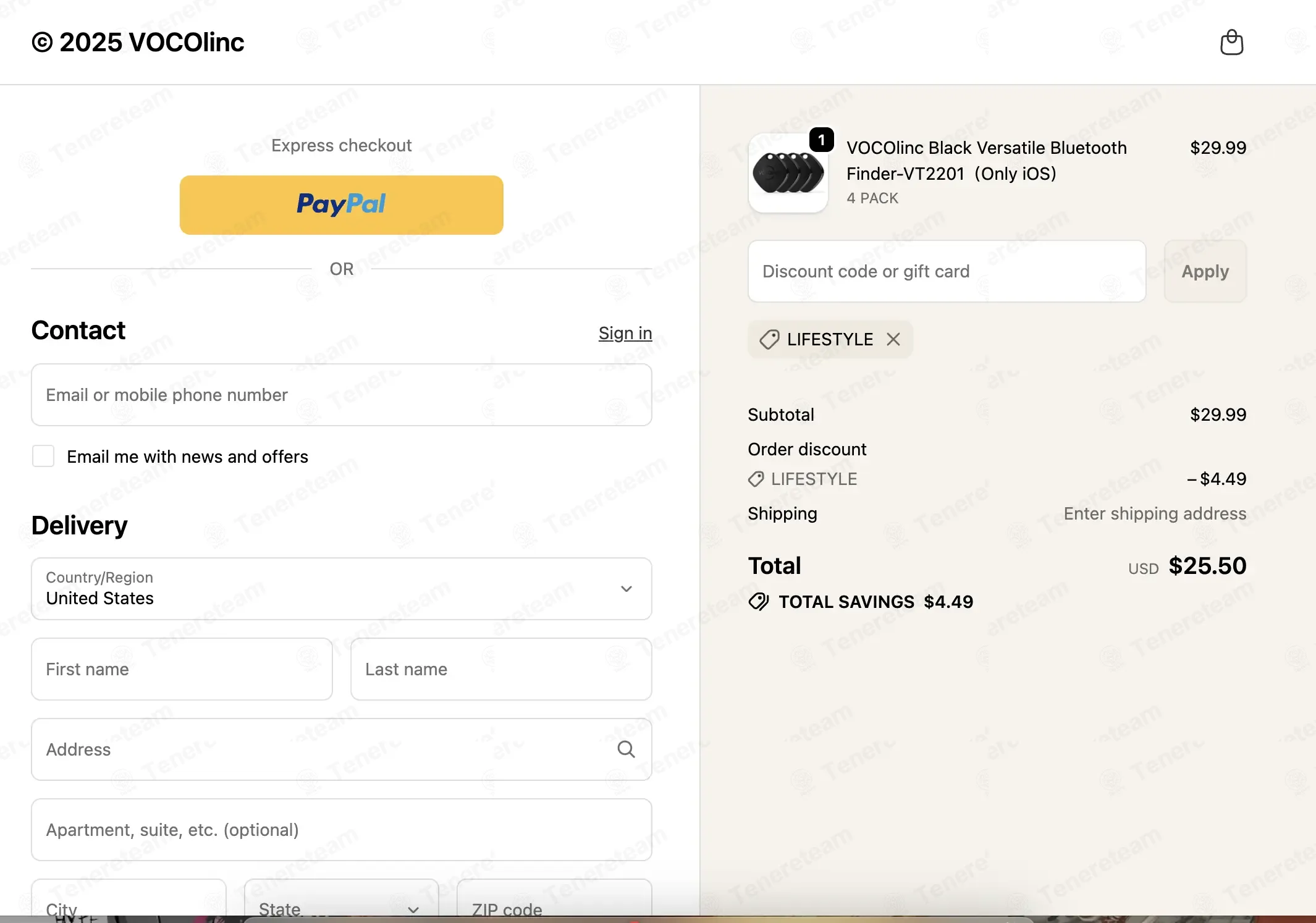 VOCOlinc coupon code: 15% off with LIFESTYLE. Tested and valid as 1 month ago.