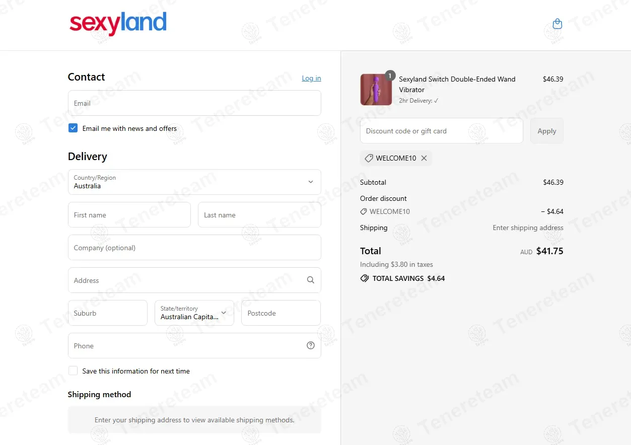 Sexyland apply coupon code