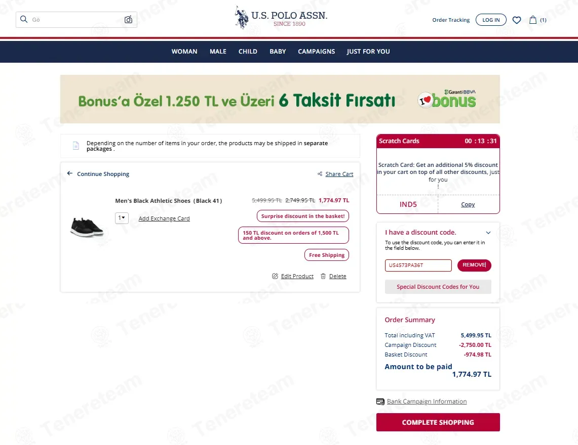 US Polo Assn TR coupon code: Sale off with US4573PA36T. Tested and valid as 1 month ago.
