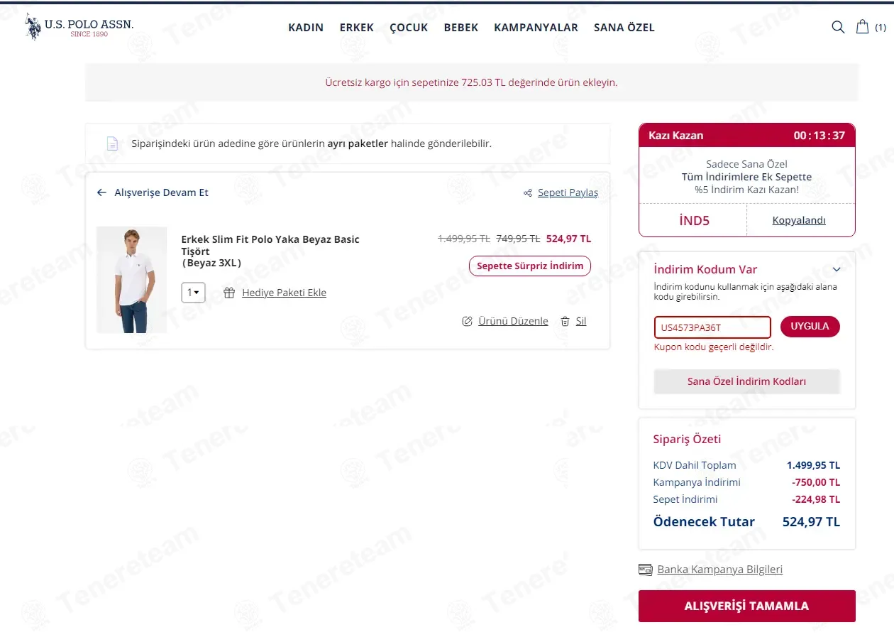 US Polo Assn TR coupon code: Sale off with US4573PA36T. Tested and valid as 1 month ago.