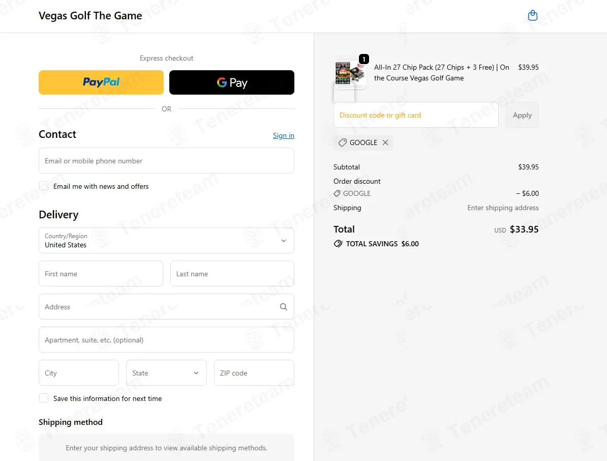 Vegas Golf Game coupon code: $6 off with GOOGLE. Tested and valid as 2 weeks ago.