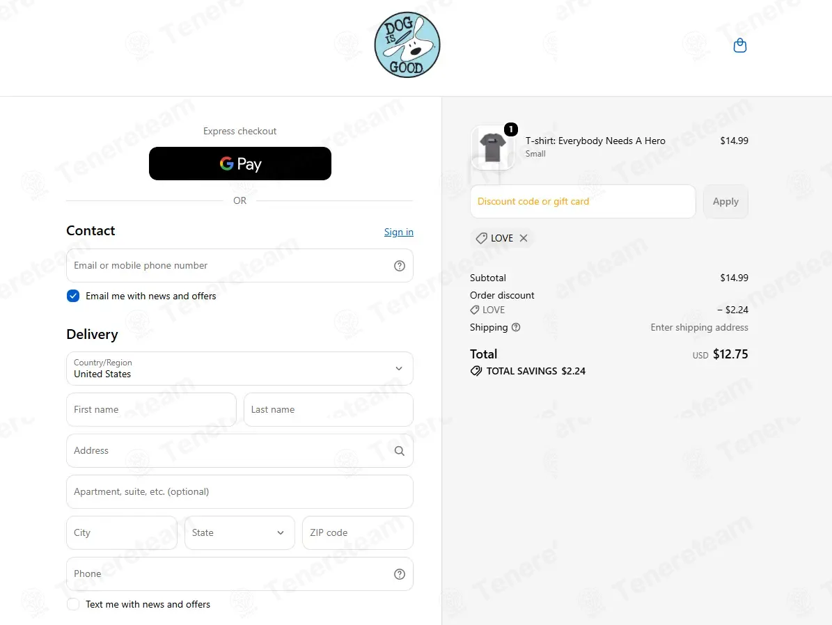 Dog Is Good coupon code: 15% off with LOVE. Tested and valid as 1 month ago.