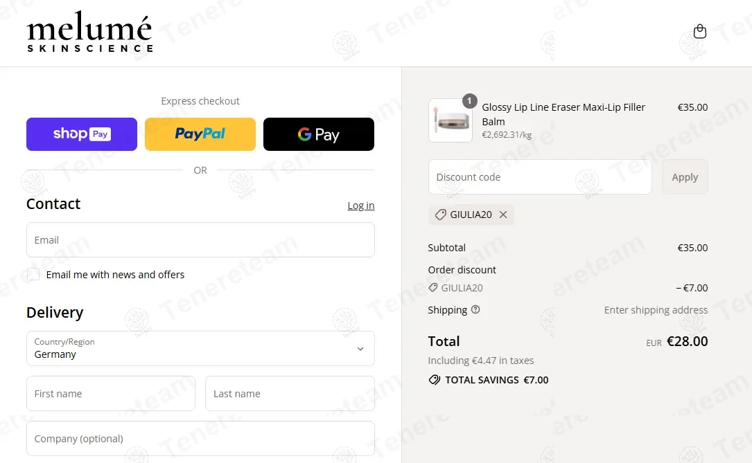 Melume Skin Science coupon code: 20% off with GIULIA20. Tested and valid as 10 months ago.