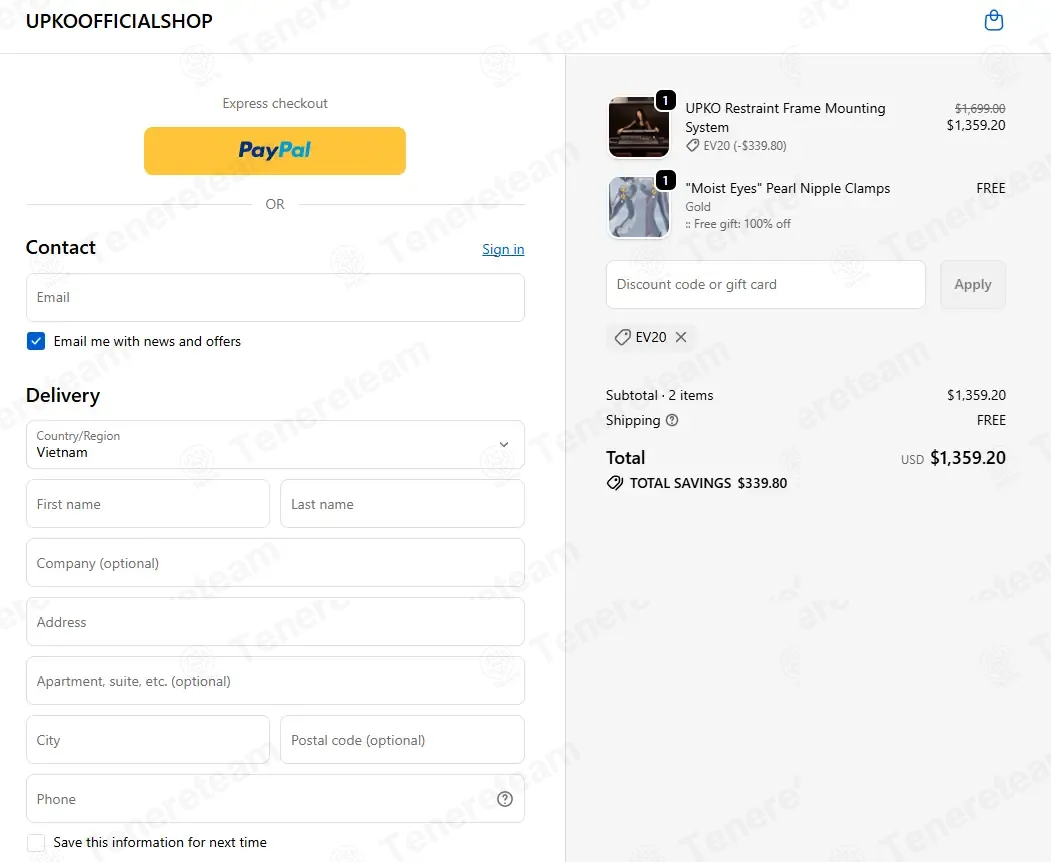 UPKO coupon code verified as working at checkout