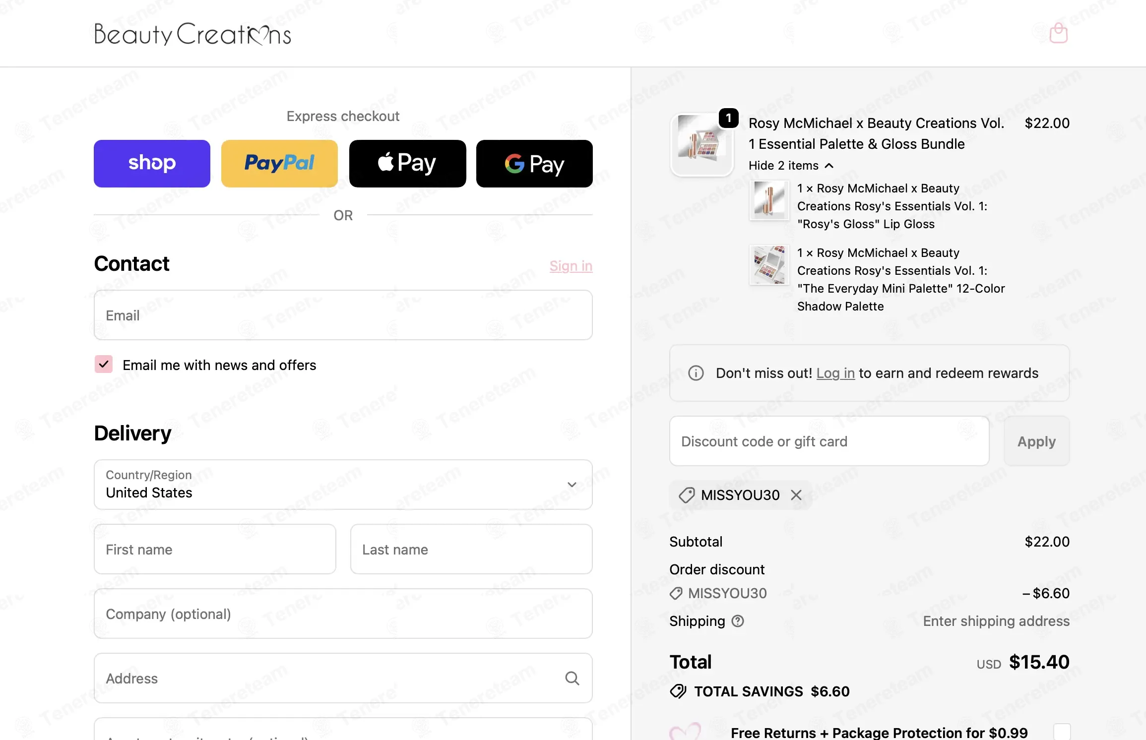 Beauty Creations Cosmetics coupon code: 30% off with MISSYOU30. Tested and valid as 8 months ago.