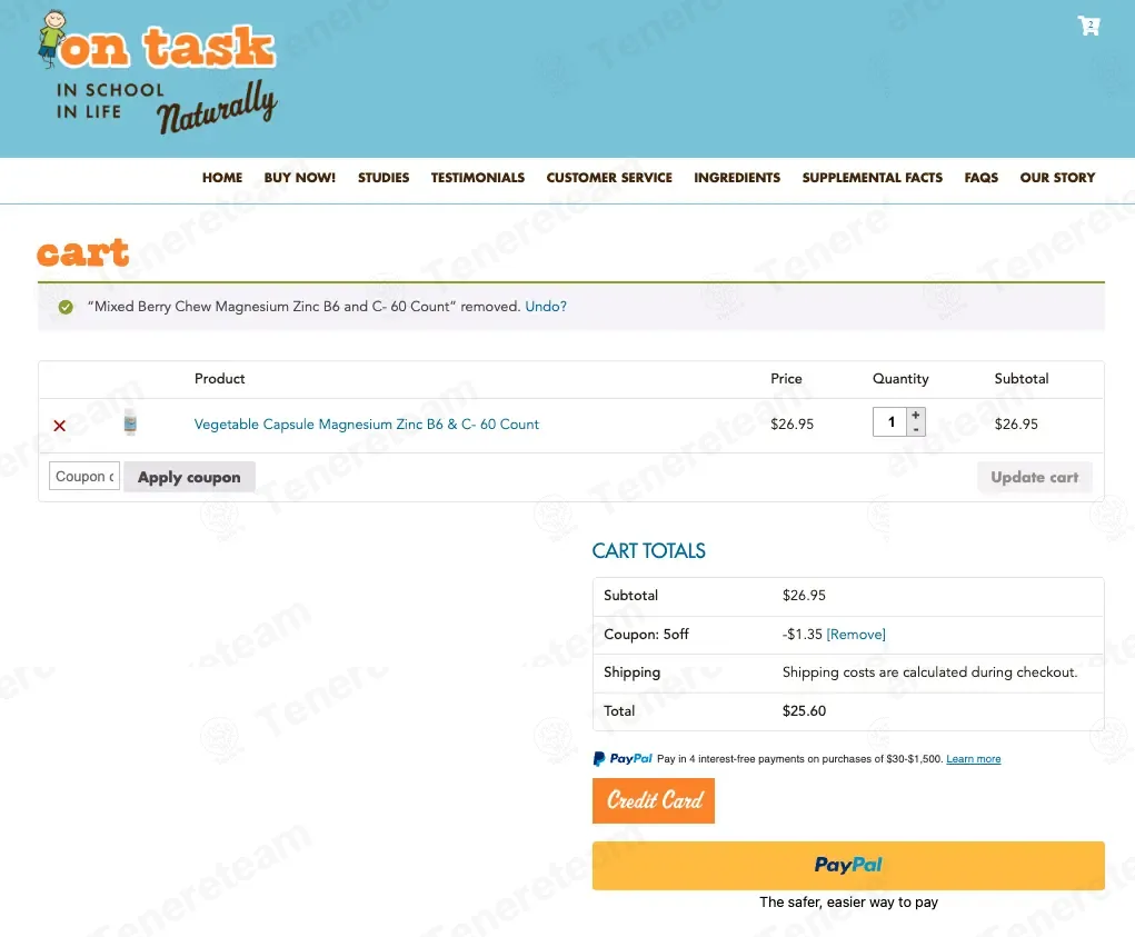 On Task Naturally apply coupon code